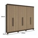 Ver imagem 6 de Guarda Roupa Guarapari Plus com 6 Portas e 7 Gavetas Móveis Rimo Tauari/Carvalho