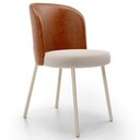 Ver imagem 7 de Kit 6 Cadeiras Sala de Jantar Estofada Gavi Arena L02 Couríssimo Camel Bouclê Creme Lyam Decor