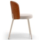 Ver imagem 6 de Kit 6 Cadeiras Sala de Jantar Estofada Gavi Arena L02 Couríssimo Camel Bouclê Creme Lyam Decor