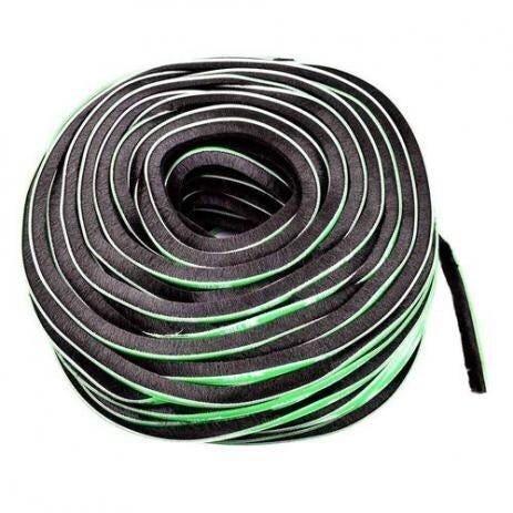 ESCOVA DE VEDAÇÃO 5X7 - PRETO - ADESIVA ROLO COM 50 MTS - 2