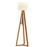 Luminária de Chão Classic Pés de Madeira Cúpula Off White e Nature - 3