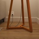 Ver imagem 2 de Luminária de Chão Classic Pés de Madeira Cúpula Off White e Nature