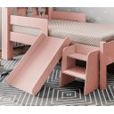 Ver imagem 6 de Cama Casinha Infantil Castelo para Quarto da Criança com Escorregador e Escada Moderna Cor Rosa