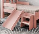 Ver imagem 6 de Cama Casinha Infantil Castelo para Quarto da Criança com Escorregador e Escada Moderna Cor Rosa
