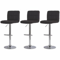 Kit 3 Banquetas Altas Para Bar Balcão Bancada Bistro Cozinha Gomos Marrom - 1