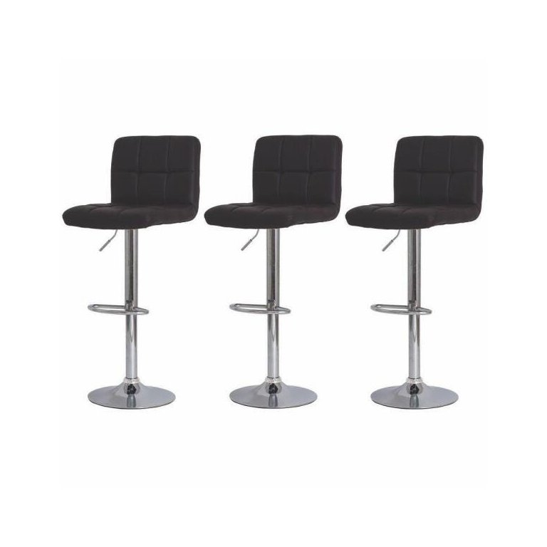 Kit 3 Banquetas Altas Para Bar Balcão Bancada Bistro Cozinha Gomos Marrom