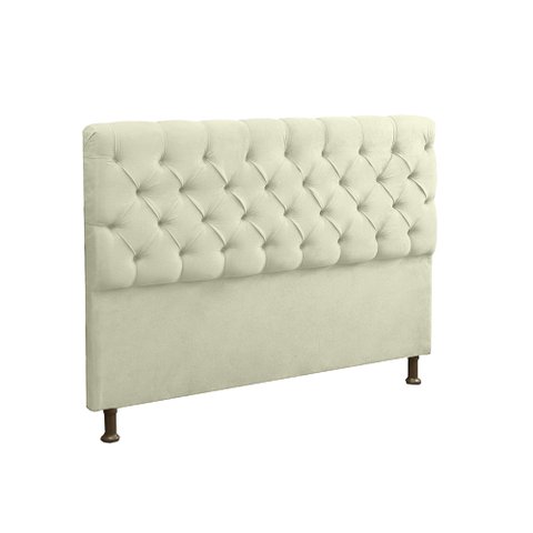 Cabeceira Lana Estofada para Cama Box Queen 160 Cm - Sv Decor:marfim