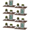 Ver imagem 2 de Kit 8 Prateleiras 40 x 20cm Nogal Suporte Invisível