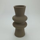 Ver imagem 2 de Vaso Decorativo Enfeite Casa Redondo Home&co Cerâmica 25x12x12cm Cinza