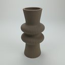 Ver imagem 3 de Vaso Decorativo Enfeite Casa Redondo Home&co Cerâmica 25x12x12cm Cinza