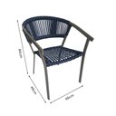 Ver imagem 4 de Kit 2 Cadeiras de Jantar Corda Náutica Azul Marinho Base Aluminio Rami Sofia Linha Plus