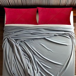 Conjunto Porta Travesseiro em Veludo Drapeado Vermelho - 2