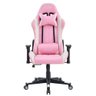 Cadeira Giratória Gamer Kl3 - Branco e Rosa - 3