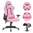 Ver imagem 6 de Cadeira Giratória Gamer Kl3 - Branco e Rosa