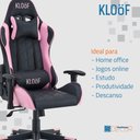 Ver imagem 7 de Cadeira Giratória Gamer Kl3 - Branco e Rosa