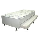 Ver imagem 1 de Cama Box Solteiro Ortobom + Colchão Conjugado Ortopédico com Auxiliar Courino Bianco Ortobom (Obrigatória A Compra