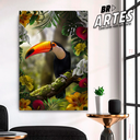 Ver imagem 2 de Quadro Tucano Floral -- BR ARTES Pequeno 60x40