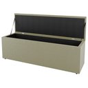 Ver imagem 3 de Kit Cabeceira e Baú Cama Box Casal Cora 140cm Sintético Bege - Desk Design