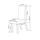 Ver imagem 4 de Mesa de Jantar 4 Lugares Grazi/marte Mel/blonde/linho/inox - Pnr Móveis