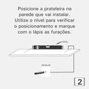 Ver imagem 6 de Kit com 3 Prateleiras 60cm x 20 cm Amarelas com Fixação Suporte Invisível