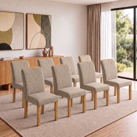 Conjunto 8 Cadeiras para Sala de Jantar Lyra