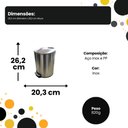 Ver imagem 2 de Lixeira Inox 5l Slim com Pedal