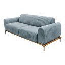 Ver imagem 6 de Sofá Molino 3 Lugares 210cm Pés Ouro Fosco Bouclé Azul Claro - Nexta Casa