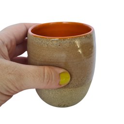 Copo de cerâmica escrito Ressaca no fundo 200ml Laranja - 2