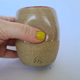 Copo de cerâmica escrito Ressaca no fundo 200ml Laranja - 5