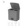 Lixeira de Pedal Trium 20 Litros com Duplo Compartimento ou - 5