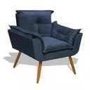 Ver imagem 5 de Kit 02 Poltrona Decorativa Opala - Azul Marinho Azul Marinho