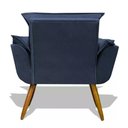 Ver imagem 3 de Kit 02 Poltrona Decorativa Opala - Azul Marinho Azul Marinho
