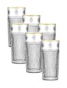Ver imagem 2 de Jogo de 6 Copos Altos Abelha em Cristal Ecológico Gold Rim 350ml - L'hermitage