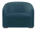 Ver imagem 2 de Poltrona Decorativa Lara Suede Azul Marinho - Lm Decor