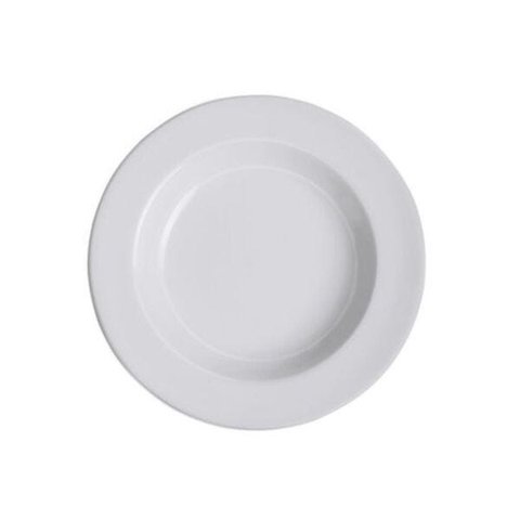 Jogo 6 Pratos Fundo Capri Coup Porcelana Branca Germer