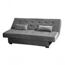 Ver imagem 4 de Sofá Cama Casal 3 Lugares Laila - Veludo Chumbo