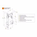 Ver imagem 2 de Fechadura Colonial 1500/06 Stam Tetra Porta Entrada Segura