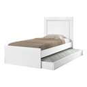 Ver imagem 3 de Cama Luara Solteiro 0,88cm Com Auxiliar Branco - Cambel
