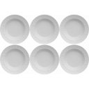 Ver imagem 2 de Jogo 6 Pratos Fundo Tassel relevo Porcelana Branca Germer