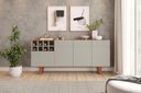 Ver imagem 1 de Buffet Philadelphia 4 Portas com Adega 180 cm Off White/Naturalle - Mavaular