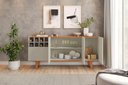 Ver imagem 2 de Buffet Philadelphia 4 Portas com Adega 180 cm Off White/Naturalle - Mavaular