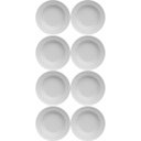 Ver imagem 2 de Jogo 8 Pratos Fundo Tassel relevo Porcelana Branca Germer