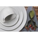 Ver imagem 4 de Jogo 6 Pratos Raso Lines relevo Porcelana Branca Germer