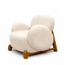 Ver imagem 5 de Poltrona Decorativa Maysa Bouclé Off White - Sallar Home
