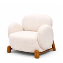 Ver imagem 1 de Poltrona Decorativa Maysa Bouclé Off White - Sallar Home