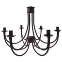 Ver imagem 1 de Pendente de Teto Lustre Rústico 2 Camadas de Metal para decoração de Sala Retrô