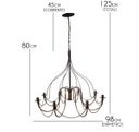Ver imagem 2 de Lustre De Ferro para Sala Artesanal Rústica Colonial Envelhecido com 8 Bocais