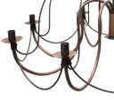 Ver imagem 4 de Lustre De Ferro para Sala Artesanal Rústica Colonial Envelhecido com 8 Bocais