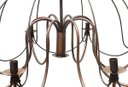 Ver imagem 6 de Lustre De Ferro para Sala Artesanal Rústica Colonial Envelhecido com 8 Bocais