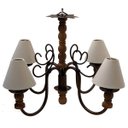 Ver imagem 7 de Lindo Pendente de Teto em Madeira com Cúpulas para Sala de Estar Retrô